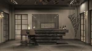 Living room bar interior d render versasia infosoft Living room bar interior d render