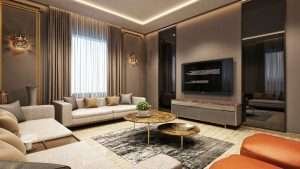 Living room interior d render