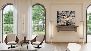 Living room interior d render