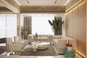 Living room interior d render