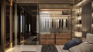 Wardrobe area interior d render