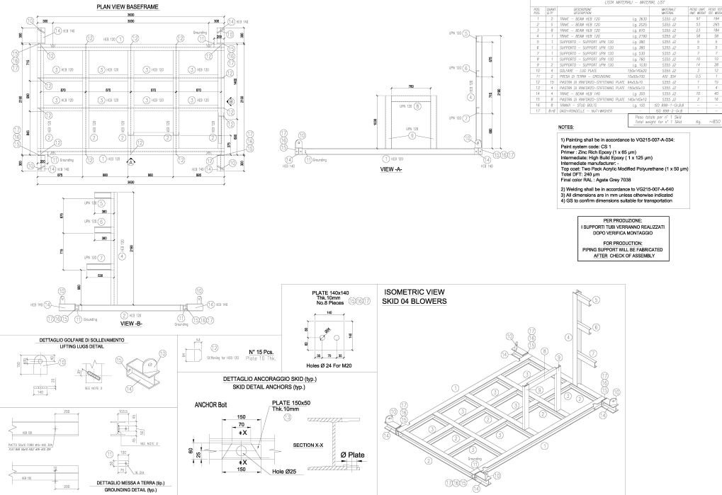 Skid assembly and drafting services by versasia infosoft