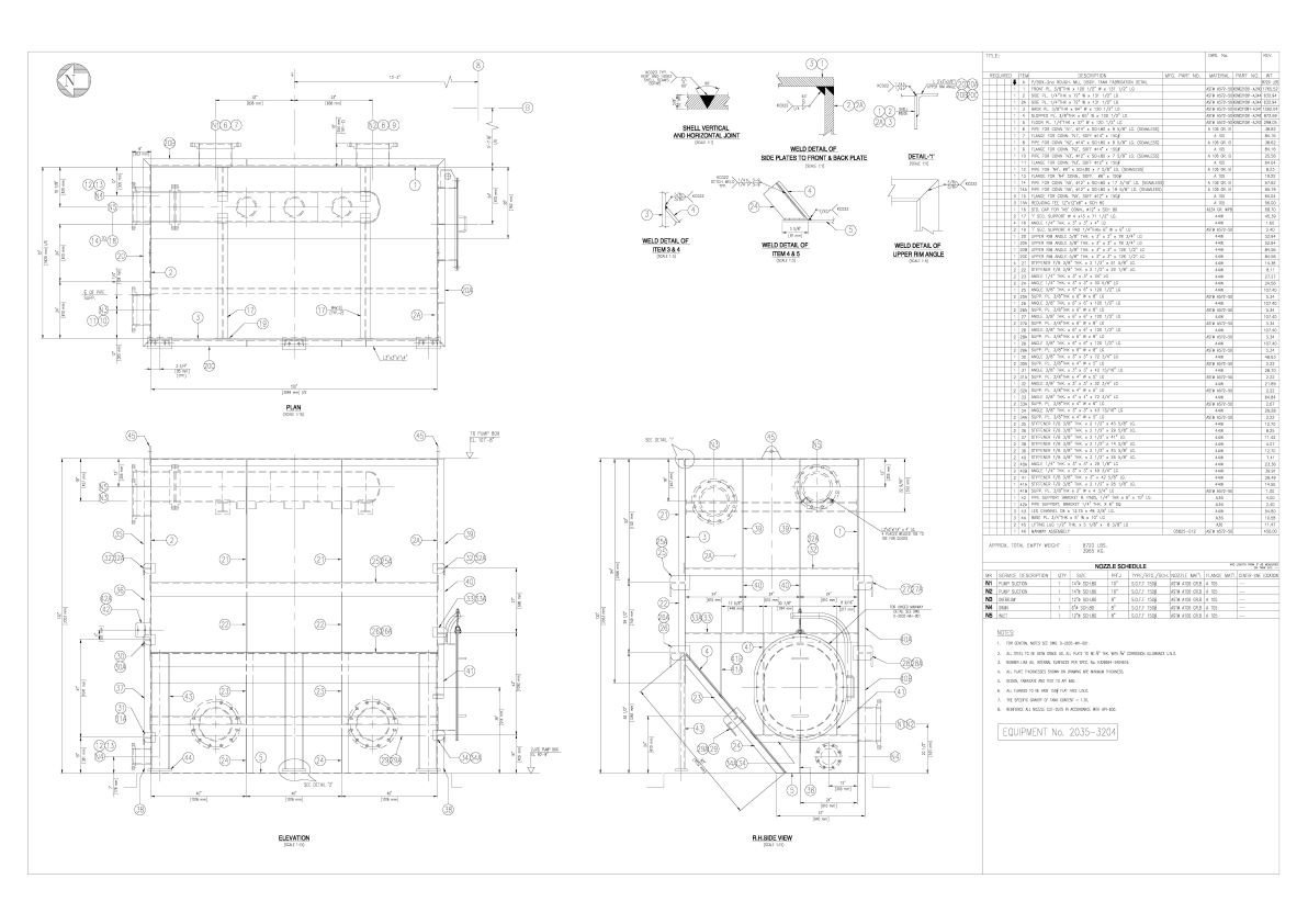 Tank design and drafting at versasia infosoft