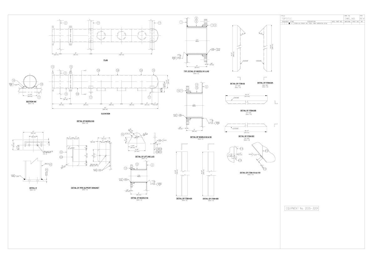 Tank design and drafting at versasia infosoft