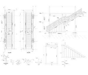Structural staircase steel detailing at versasia infosoft