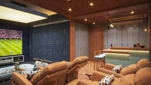 Home theatre interior d render