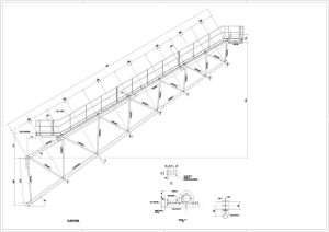 Flare boom steel structure