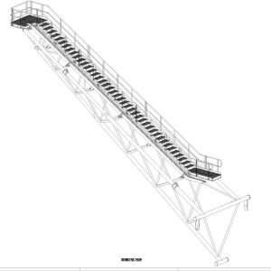 Flare boom steel structure