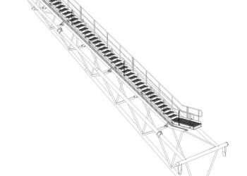 Flare boom steel structure