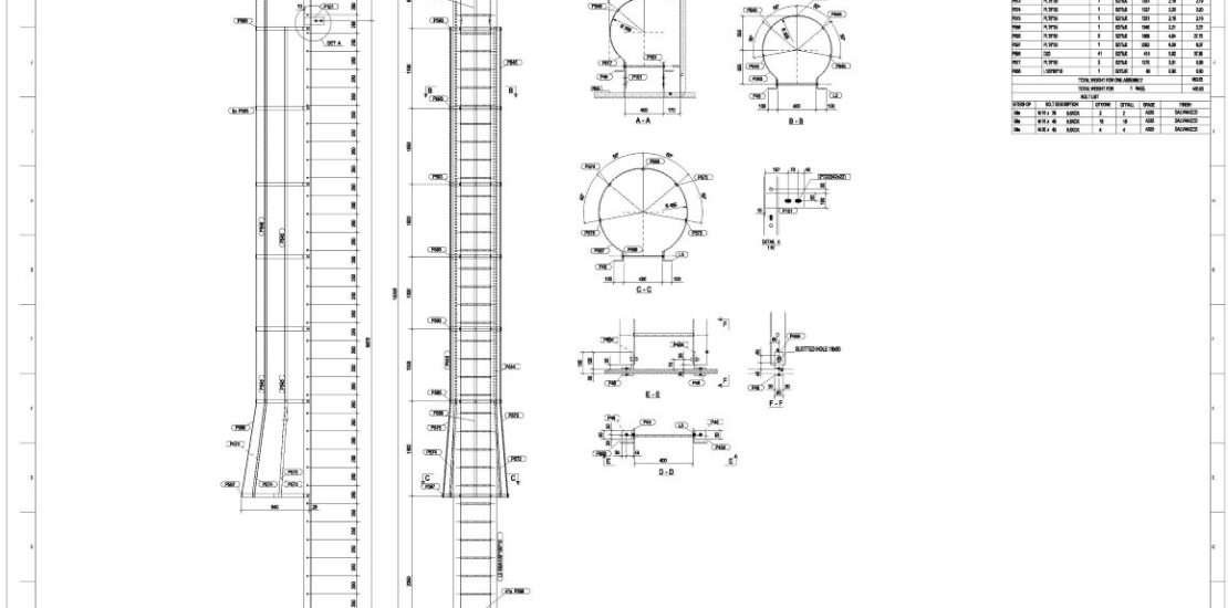 Structural ladder detailing at versasia infosoft