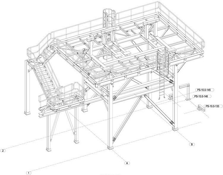 Steel platform structure