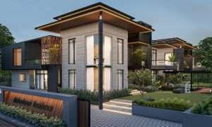 Bungalow front view exterior d render