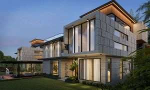 Bungalow front view exterior d render