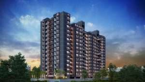 Building exterior night view d render