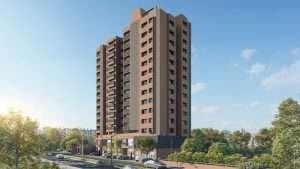 Building front exterior view d render