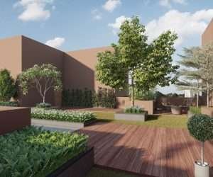 Garden view exterior d render