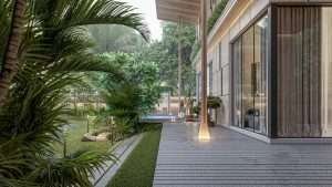 Bungalow exterior garden view d render versasia infosoft Bungalow exterior garden view d render