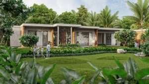 Farm house exterior view d render