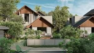 Farm house exterior view d render