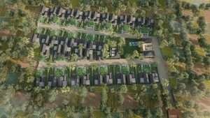 Bungalow society top view d render